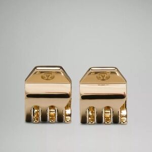 ✨ Lululemon Small Metal Claw Clips – 2 Pack (Gold, NWT) ✨